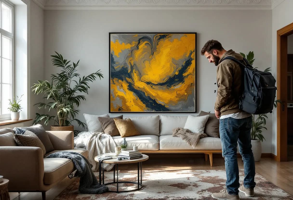 Vakman meet een raamopening op in een moderne woonkamer met een kunststof raamprofiel op de achtergrond